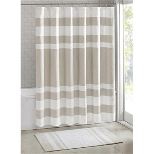 Madison Park Madison Park MP70-1483 Polyester Shower Curtain - Taupe - MP70-1483