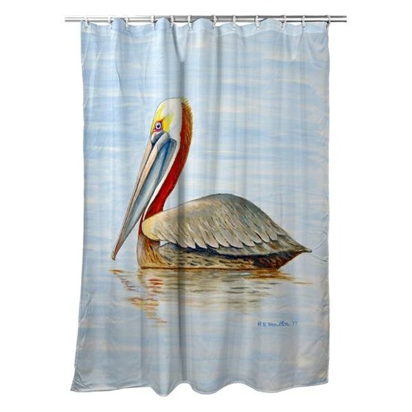 Betsy Drake Betsy Drake SH807 70 x 72 in. Summer Pelican Shower Curtain - SH807