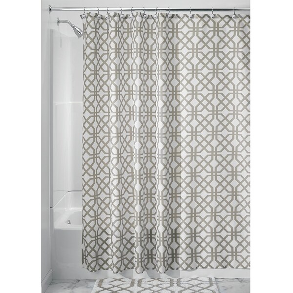 B & K iDesign 72 in. H X 72 in. W Beige Trellis Shower Curtain Polyester - 45420