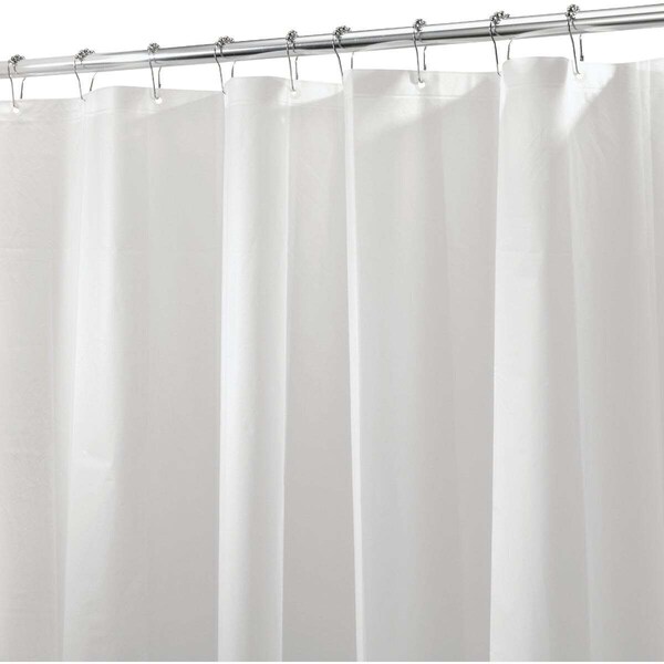 Idesign Shower Curtain Liner 72in H X 72in W White Solid PEVA White - 12054