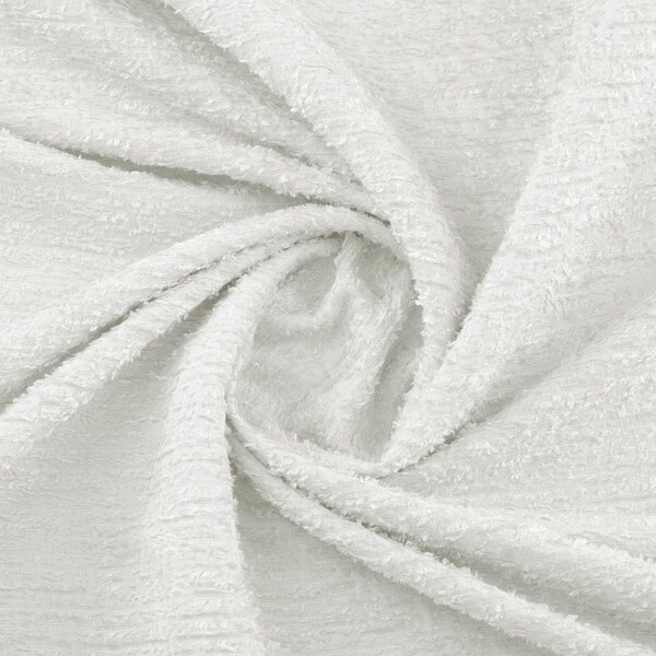 Homeroots 72 x 70 x 1 in. Pearl White Soft Textured Shower Curtain - 399745