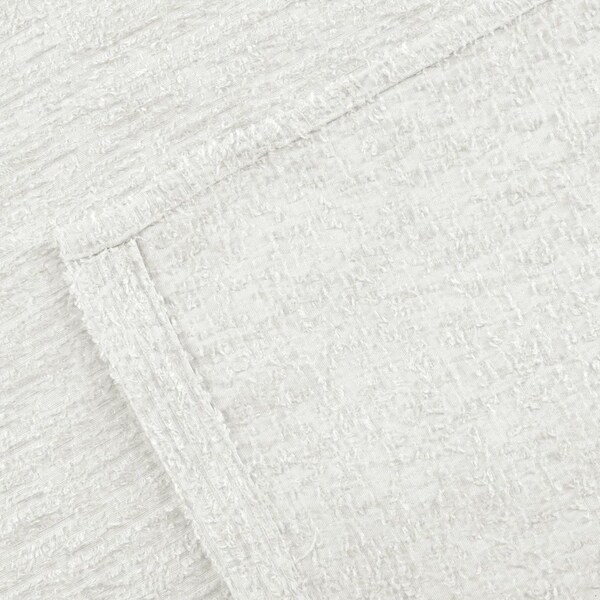 Homeroots 72 x 70 x 1 in. Pearl White Soft Textured Shower Curtain - 399745