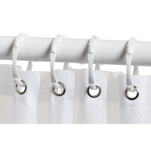 Zenna Home Shower Curtain/Liner, 72 in L, 70 in W, Polyester, White - H20WW