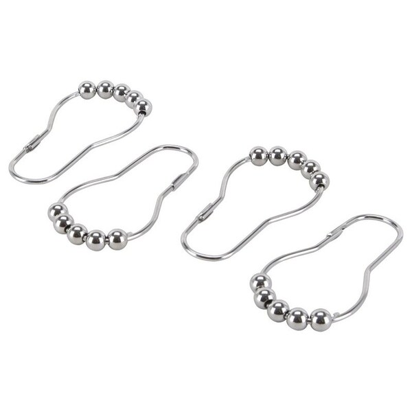 Simple Spaces Roller Ball Curtain Hook, Steel, Chrome, 1-1/2 in W, 3 in H - SD-BH-CH