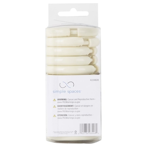 Simple Spaces Shower Curtain Ring, Plastic, Beige, 1 cm W, 2-3/8 in H - SD-ORING-B3L