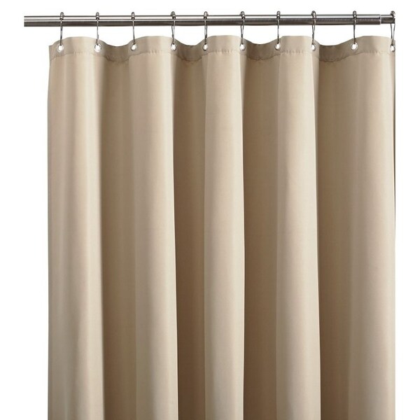 Zenna Home Shower Curtain Liner, 72 in L, 70 in W, Polyester, Tan - LFRLWTRTNL