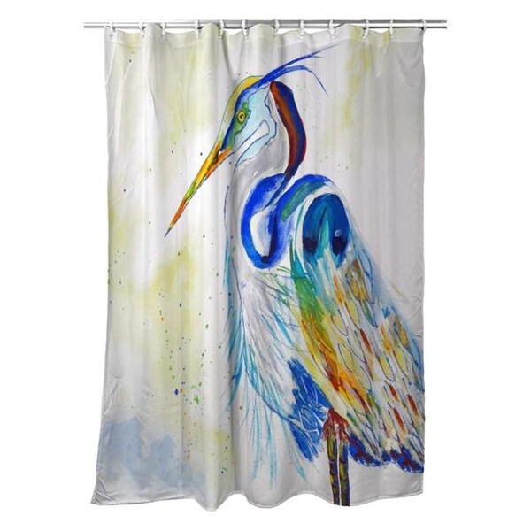 Betsy Drake Betsy Drake SH1006 Watercolor Heron Shower Curtain - SH1006