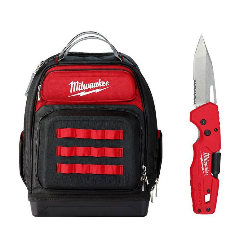 Milwaukee 15 in. Ultimate Jobsite Backpack with 5-in-1 Folding Knife - 48-22-8201-48-22-1540