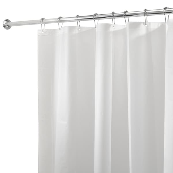 B & K iDesign 72 in. H X 72 in. W White Solid Shower Curtain Liner PEVA - 12054