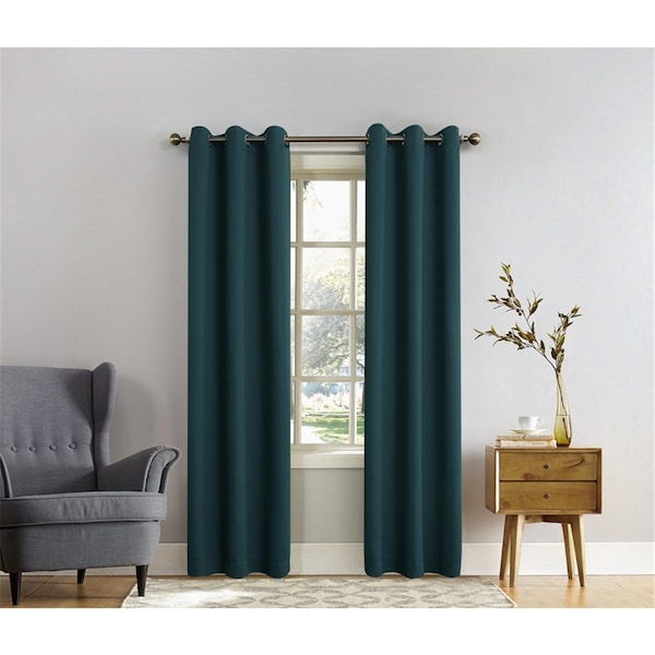 Sun Zero Sun Zero 6006033 80 x 84 in. Norwich Green Blackout Curtains - Pack of 2 - 6006033