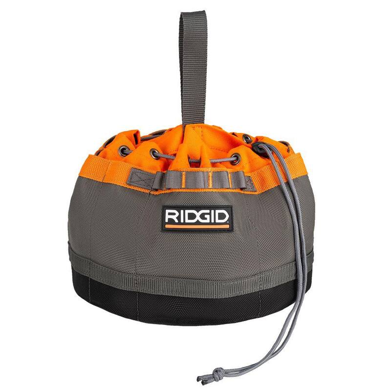 RIDGID 10 in. 19 Pocket Professional Grade Small Parts Organizer Tool Bag - RD25001-TH