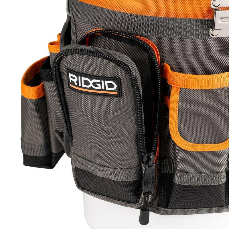 RIDGID 30 in. 35 Pocket Professional Grade Tool Bucket Bag - RD10030-TH