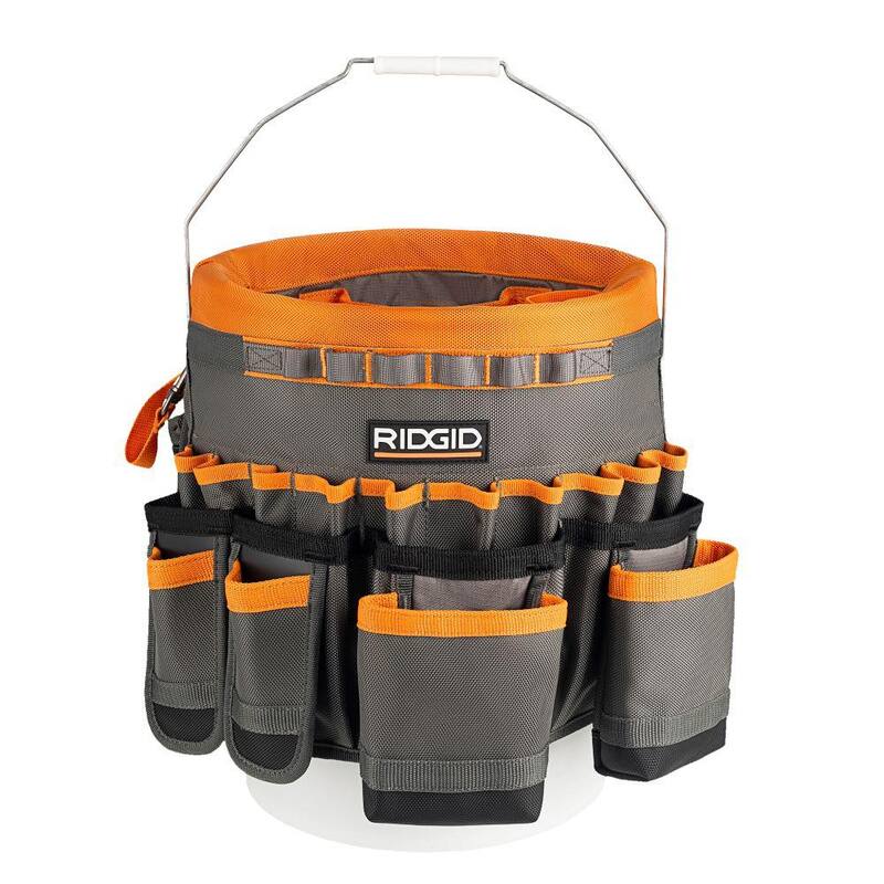 RIDGID 30 in. 35 Pocket Professional Grade Tool Bucket Bag - RD10030-TH