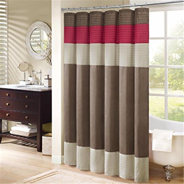 Madison Park Monroe Shower Curtain - Red, 72 x 72 in. - MP70-221