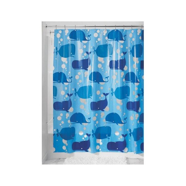 B & K B & K 32580 Blue Moby Shower Curtain  72 x 72 in. - pack of 2 - 4581815