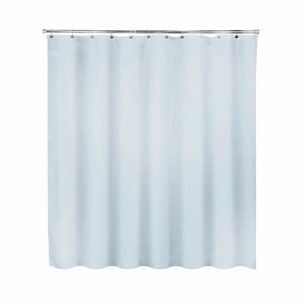 Kenney Mfg Water Repellant Jacquard Fabric Shower Curtain, 70in W x 72in H, Ashley Blue - KN61307PS