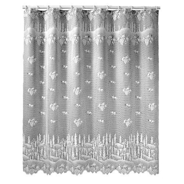Heritage Lace Pinecone 72 x 72 in. Shower Curtain - Ecru - 6145E-OC