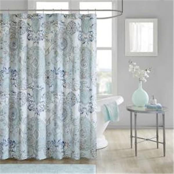 Madison Park Madison Park MP70-5822 72 x 72 in. Cotton Printed Shower Curtain; Blue - MP70-5822