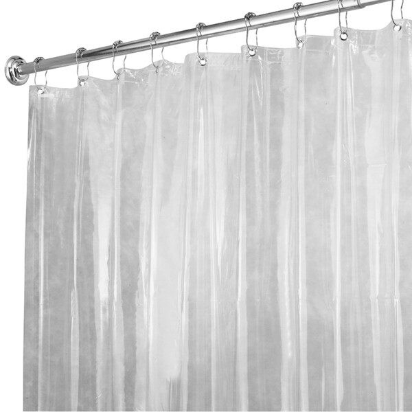 B & K iDesign 72 in. H X 72 in. W Clear Solid Shower Curtain Liner Vinyl - 14551