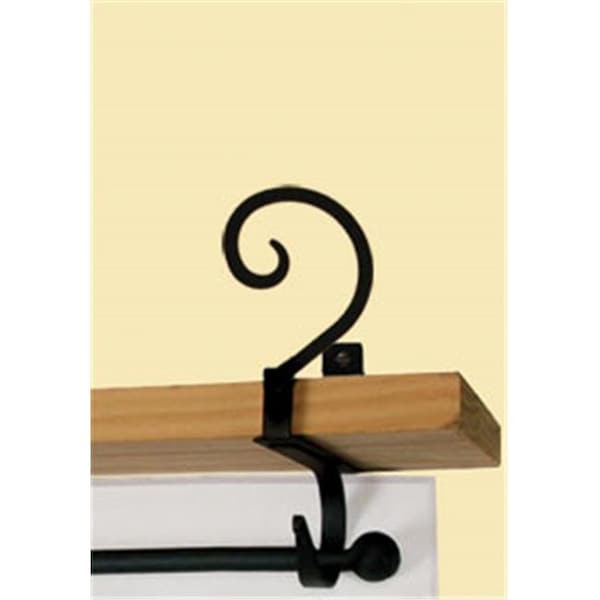 Village Wrought Iron Village Wrought Iron CUR-SB-103 Scroll Curtain Shelf Brackets - CUR-SB-103