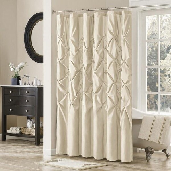 Madison Park Madison Park MP70-439 Laurel Shower Curtain - Ivory - MP70-439