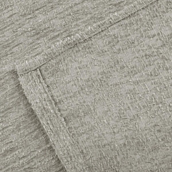 Homeroots 72 x 70 x 1 in. Silver Soft Textured Shower Curtain - 399746