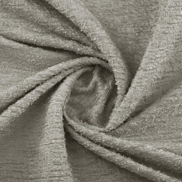 Homeroots 72 x 70 x 1 in. Silver Soft Textured Shower Curtain - 399746