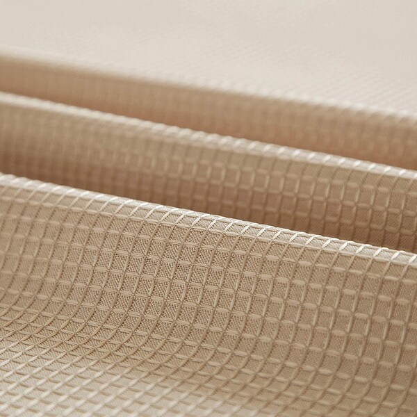 Homeroots 72 x 70 x 1 in. Mocha Sheer & Grid Shower Curtain & Liner Set - 399751