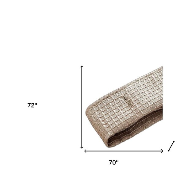 Homeroots 72 x 70 x 1 in. Mocha Sheer & Grid Shower Curtain & Liner Set - 399751