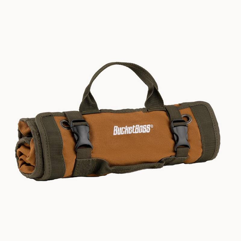 BUCKET BOSS 27 in. Super Tool Roll with 6 Zippered Pockets in Brown - 74004