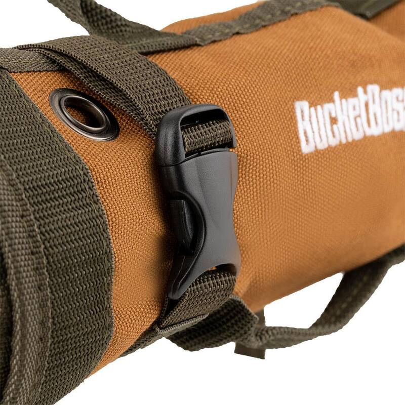 BUCKET BOSS 27 in. Super Tool Roll with 6 Zippered Pockets in Brown - 74004