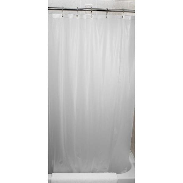 R & R Textile Mills, Inc. Vinyl Shower Curtain, White 5 Guage, GSA Approved, PK 12 - WWVINSOFT WHITE-1