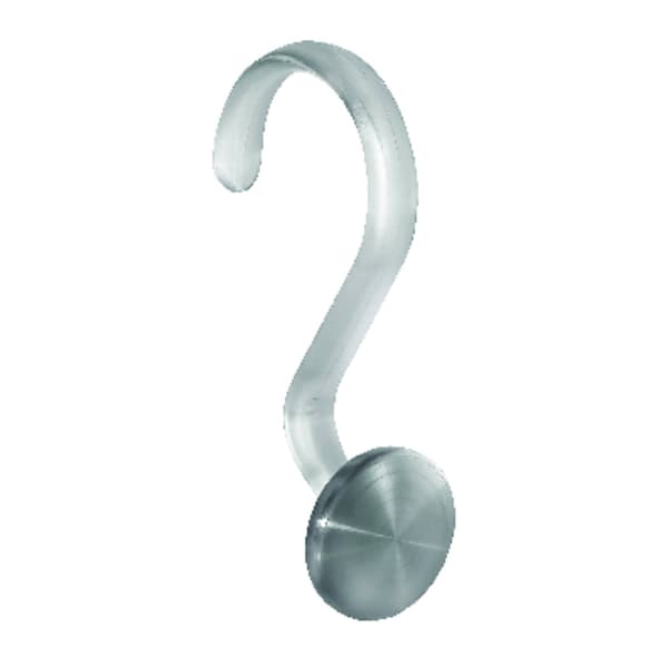 Interdesign iDesign Silver Plastic/Stainless Steel Shower Curtain Rings 12 pk - 75670