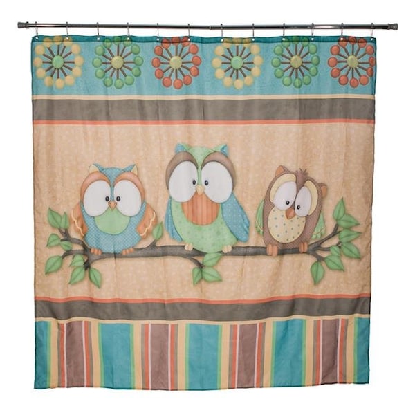 Borders Unlimited Borders Unlimited 70018 Whos Hoo Shower Curtain - 70018