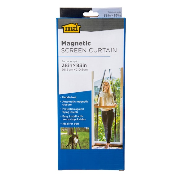 M-D Building Products M-D Building Products Black Fiberglass Magnetic Screen Door 38 in. W X 83 in. L 1 pk - 14179