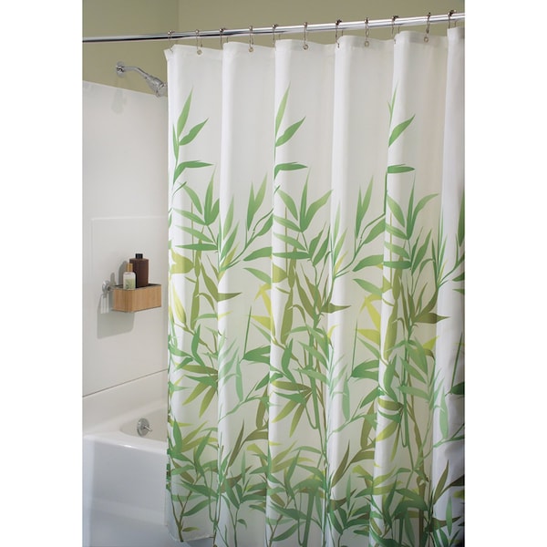 B & K iDesign 72 in. H X 72 in. W Green Anzu Bamboo Leaves Shower Curtain Polyester - 36524