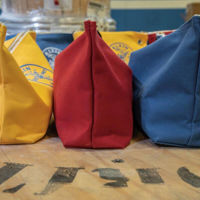 Klein Tools 18 in. Canvas Tool Bag with Zipper in Assorted Colors (3-Pack) - 5539LCPAK