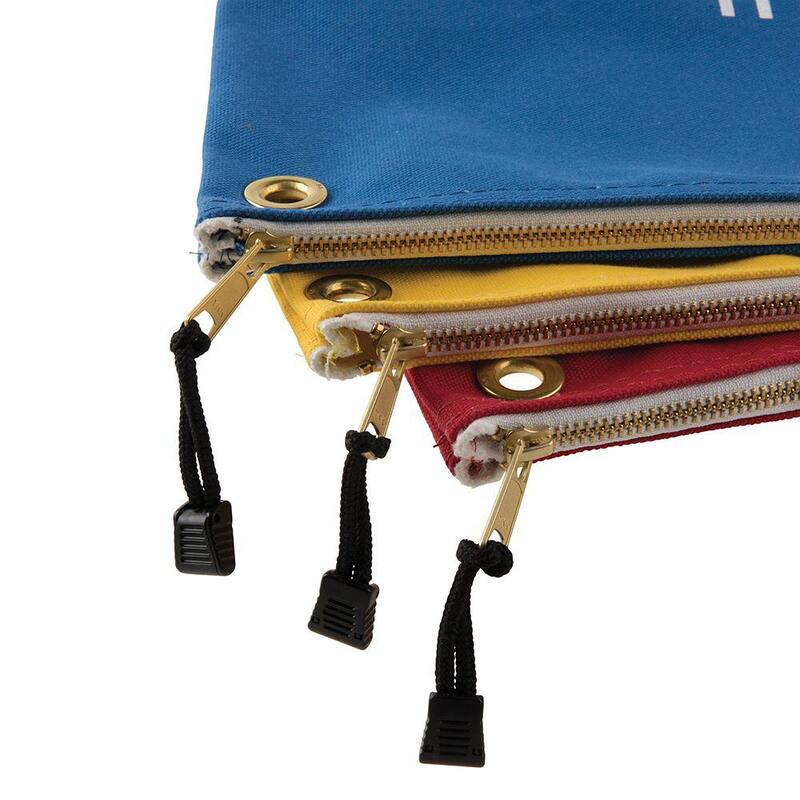 Klein Tools 18 in. Canvas Tool Bag with Zipper in Assorted Colors (3-Pack) - 5539LCPAK
