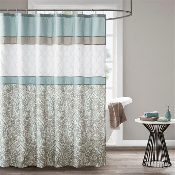 510 Design 510 Design 5DS70-0094 72 x 72 in. Printed & Embroidered Shower Curtain - Blue - 5DS70-0094