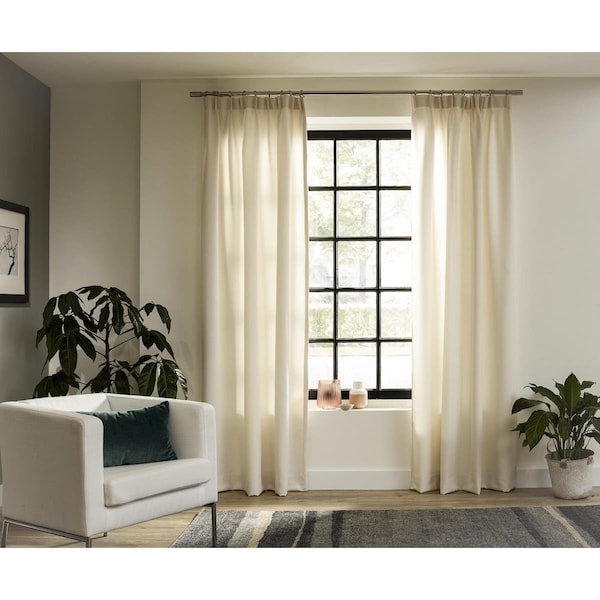 Ltl Home Products 63 in. Intensions Single Curtain Rod Kit, Brushed Nickel - CYLOBN63KITR