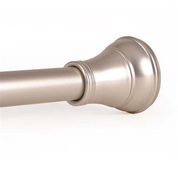 Utopia Alley 72 inch Aluminum Decorative Finial Tension Rod  Brushed Nickel - F72BN