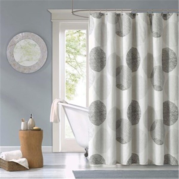 Madison Park Essentials Madison Park Vaughn Shower Curtain, Grey - 72 x 72 in. - MPE70-038