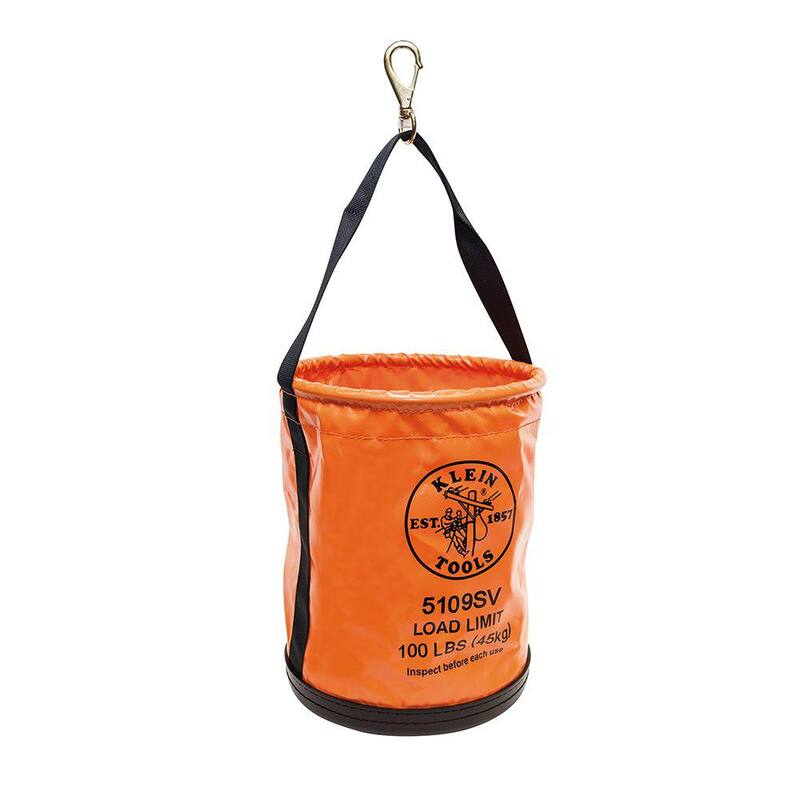 Klein Tools Utility Bucket, Vinyl Tool Bucket with Swivel Snap, 12-Inch - 5109SV