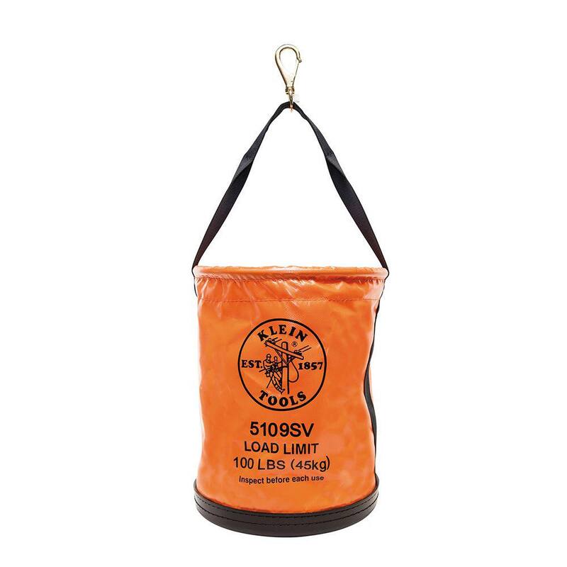 Klein Tools Utility Bucket, Vinyl Tool Bucket with Swivel Snap, 12-Inch - 5109SV