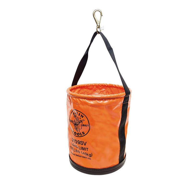 Klein Tools Utility Bucket, Vinyl Tool Bucket with Swivel Snap, 12-Inch - 5109SV