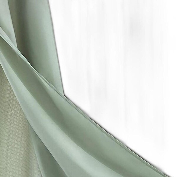 Homeroots 72 x 70 x 1 in. Sage Green Modern Grid Shower Curtain & Liner Set - 399758