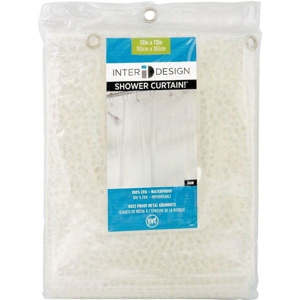 Idesign Shower Curtain, 72 in L, 72 in W, EVA/Vinyl, Clear - 21981