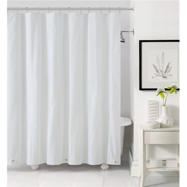 Zenna Home Zenna Home 272350 70 x 72 in. PEVA Light Weight Shower Liner; White - 272350