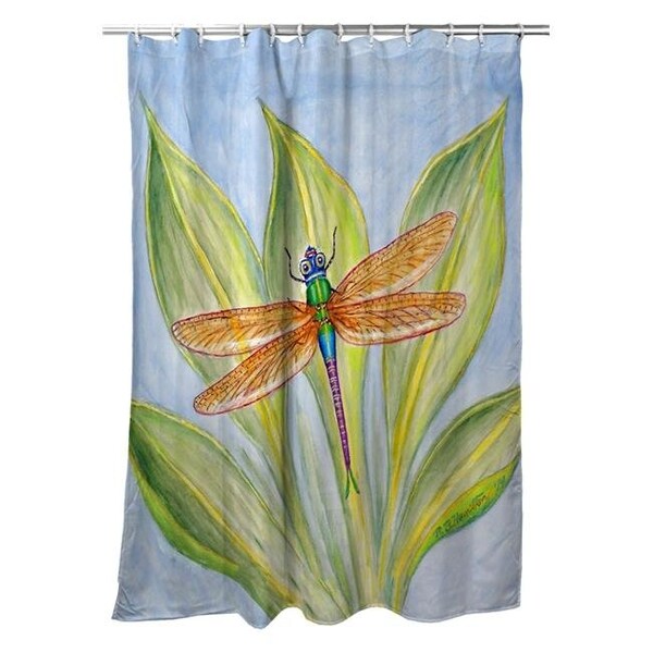 Betsy Drake Betsy Drake SH299 70 x 72 in. Dicks Dragonfly Shower Curtain - SH299