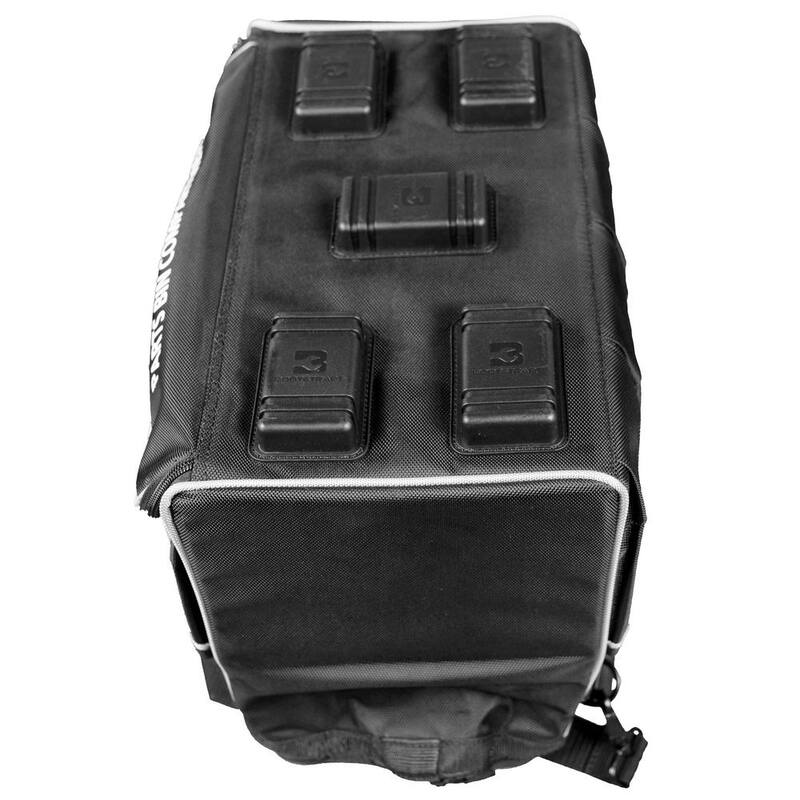 BOOTSTRAPT 16 in. Large Mouth Tool Bag with Integrated Parts Bin Compartment - 006-543